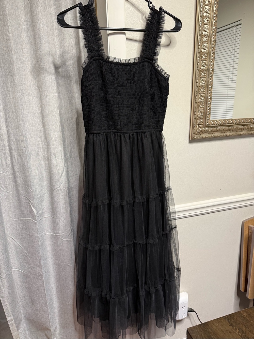 Black Tulle Tiered Women’s Dress